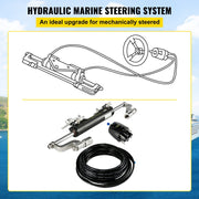 Hydraulic Steering Kit 300HP Hydraulic Steering Compact Cylinder Hydraulic Outboard Steering Kit with Helm V952-XWYYFXBTJ300HP001V0