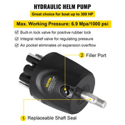 Hydraulic Steering Kit 300HP Hydraulic Steering Compact Cylinder Hydraulic Outboard Steering Kit with Helm V952-XWYYFXBTJ300HP001V0