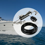 Hydraulic Steering Kit 300HP Hydraulic Steering Compact Cylinder Hydraulic Outboard Steering Kit with Helm V952-XWYYFXBTJ300HP001V0