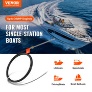 Boat Steering Cable, 17 Feet Outboard Marine Rotary Steering Cable, 1/2 Ton High Tensile Strength, Steel V952-XWZXDLXWZXPJDR7EXV0