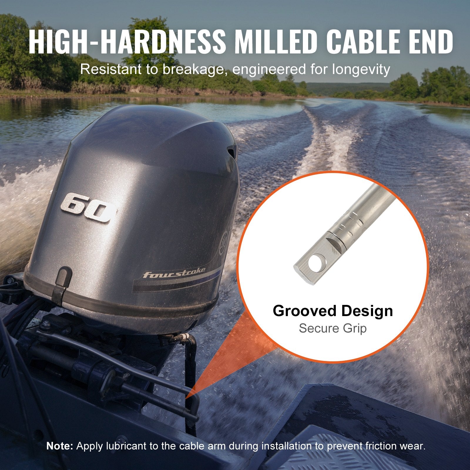 Boat Steering Cable, 17 Feet Outboard Marine Rotary Steering Cable, 1/2 Ton High Tensile Strength, Steel V952-XWZXDLXWZXPJDR7EXV0