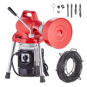 Drain Cleaner Machine 66FT x 5/8In 250W Sectional Snake Auger Manual Feed V952-XXFDGDSTJ250OF30KV3