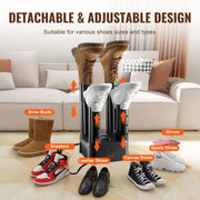 Detachable 4 Tubes Shoe Dryer, Portable Boot Dryer with Timer, Boot Warmers/Dryer with Heat Blower & ABS+PP V952-XXHGJ4GWFSHGBKRSRV3