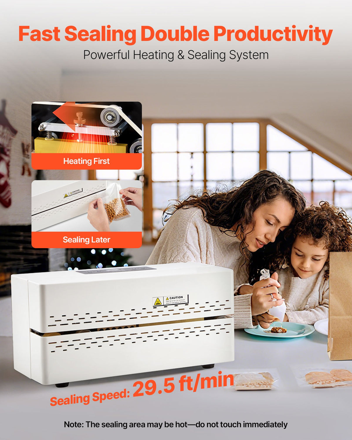 Continuous Sealing Machine, 8-12 mm Seal Width, Automatic Continuous Band Sealer with Digital Temperature V952-XXLXFKJTBPQBAGSQR001V3