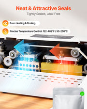 Continuous Sealing Machine, 8-12 mm Seal Width, Automatic Continuous Band Sealer with Digital Temperature V952-XXLXFKJTBPQBAGSQR001V3