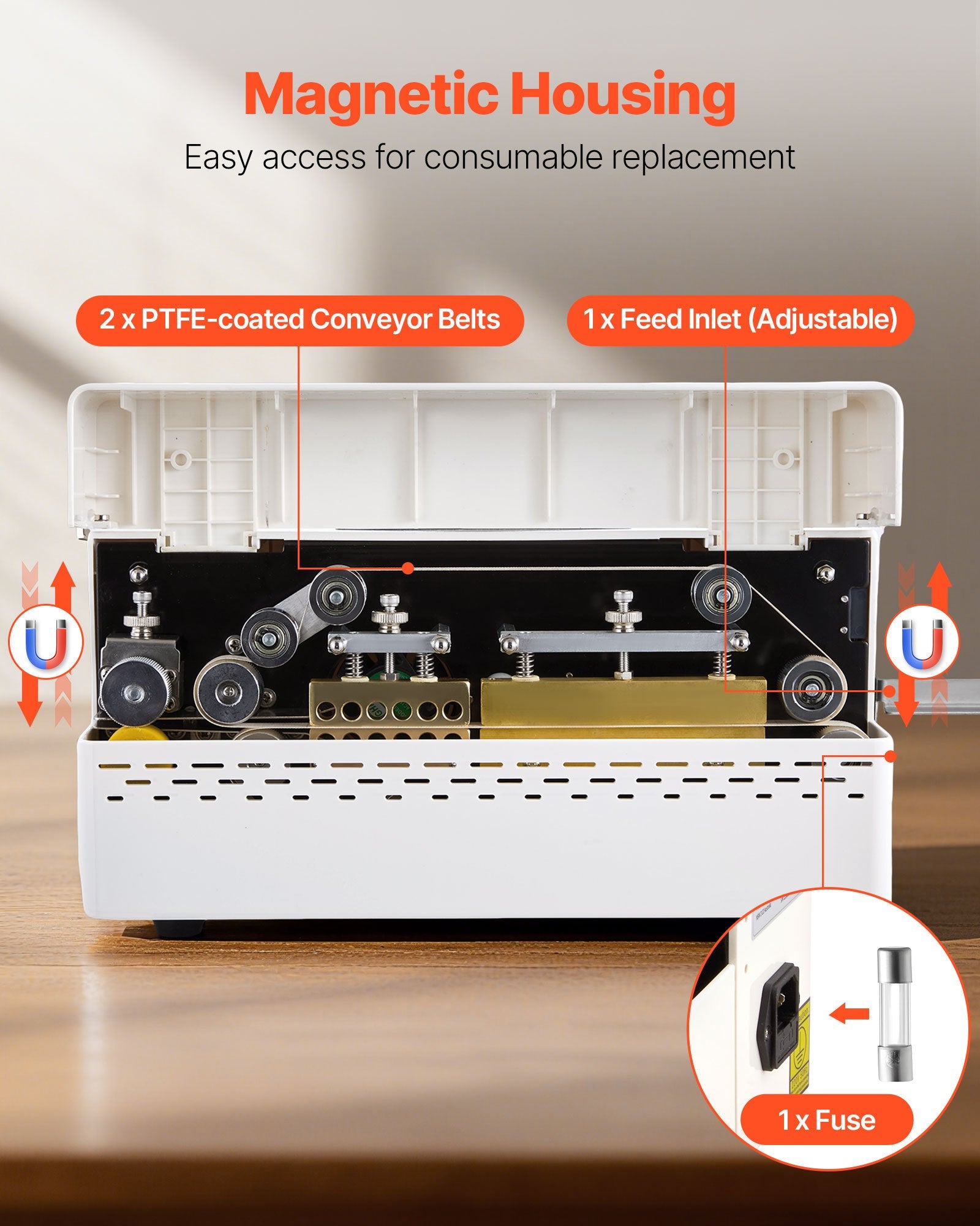 Continuous Sealing Machine, 8-12 mm Seal Width, Automatic Continuous Band Sealer with Digital Temperature V952-XXLXFKJTBPQBAGSQR001V3