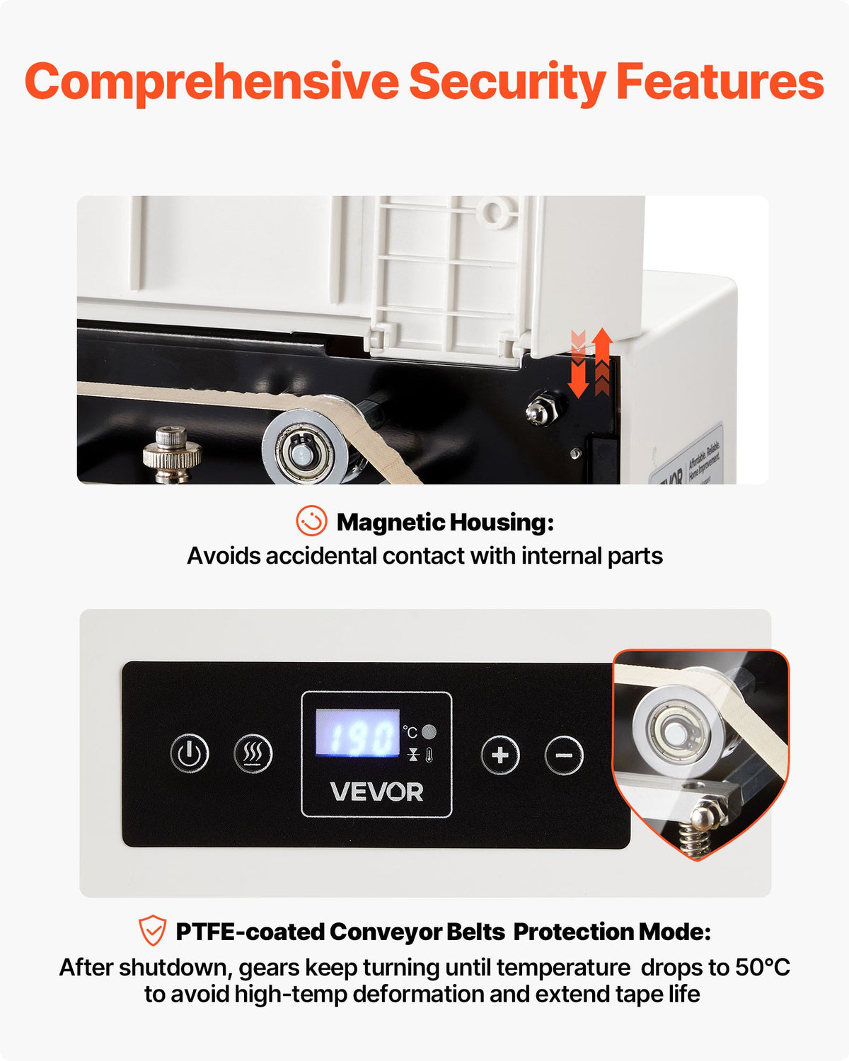 Continuous Sealing Machine, 8-12 mm Seal Width, Automatic Continuous Band Sealer with Digital Temperature V952-XXLXFKJTBPQBAGSQR001V3
