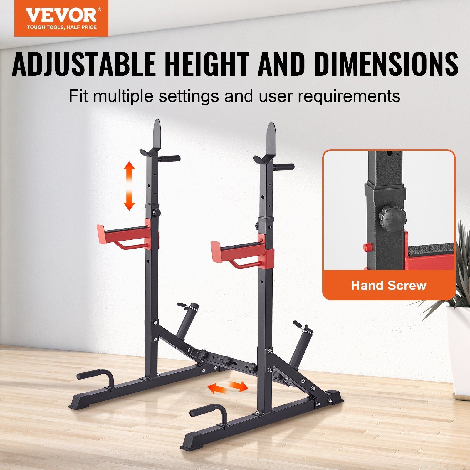 Squat Power Rack Adjustable Heavy Duty Barbell Weight Bench Press Stand V952-XXSDJ4182541OLCQRV0