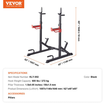 Squat Power Rack Adjustable Heavy Duty Barbell Weight Bench Press Stand V952-XXSDJ4182541OLCQRV0