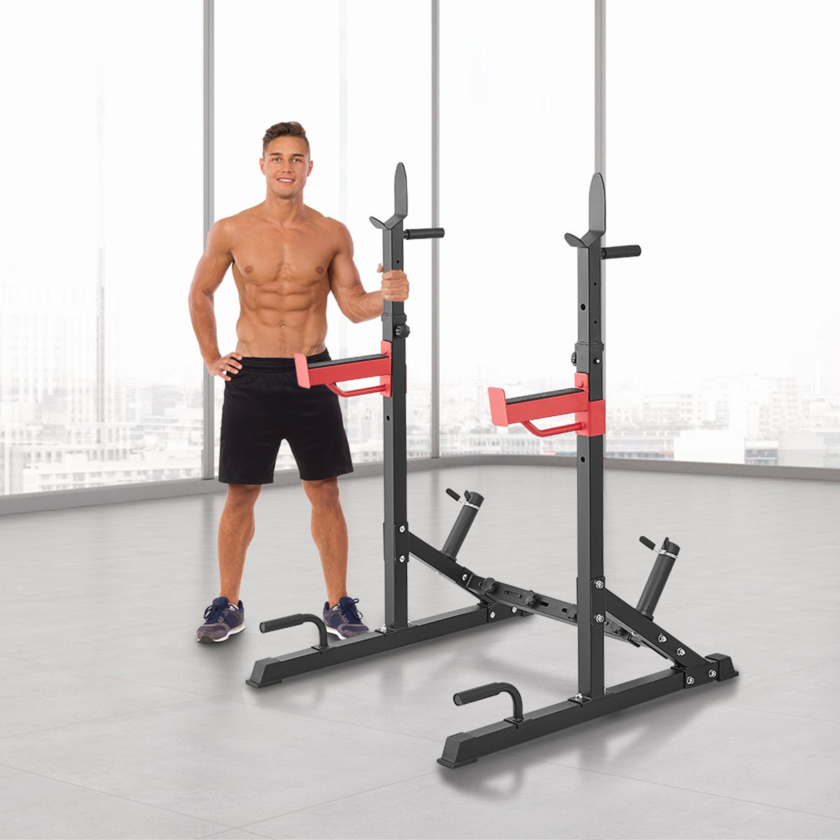 Squat Power Rack Adjustable Heavy Duty Barbell Weight Bench Press Stand V952-XXSDJ4182541OLCQRV0