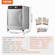 Hot Box Food Warmer, 4-Tier Concession Warmer with Water Tray, 4 Pans, Single-door and Adjustable Shelves, V952-XXSPBWJ4CBTMLX7IBV3
