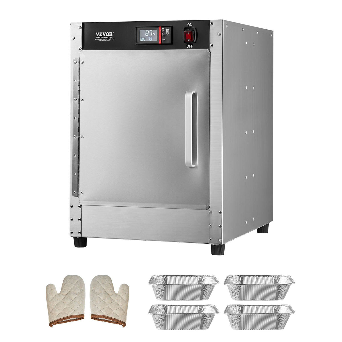 Hot Box Food Warmer, 4-Tier Concession Warmer with Water Tray, 4 Pans, Single-door and Adjustable Shelves, V952-XXSPBWJ4CBTMLX7IBV3