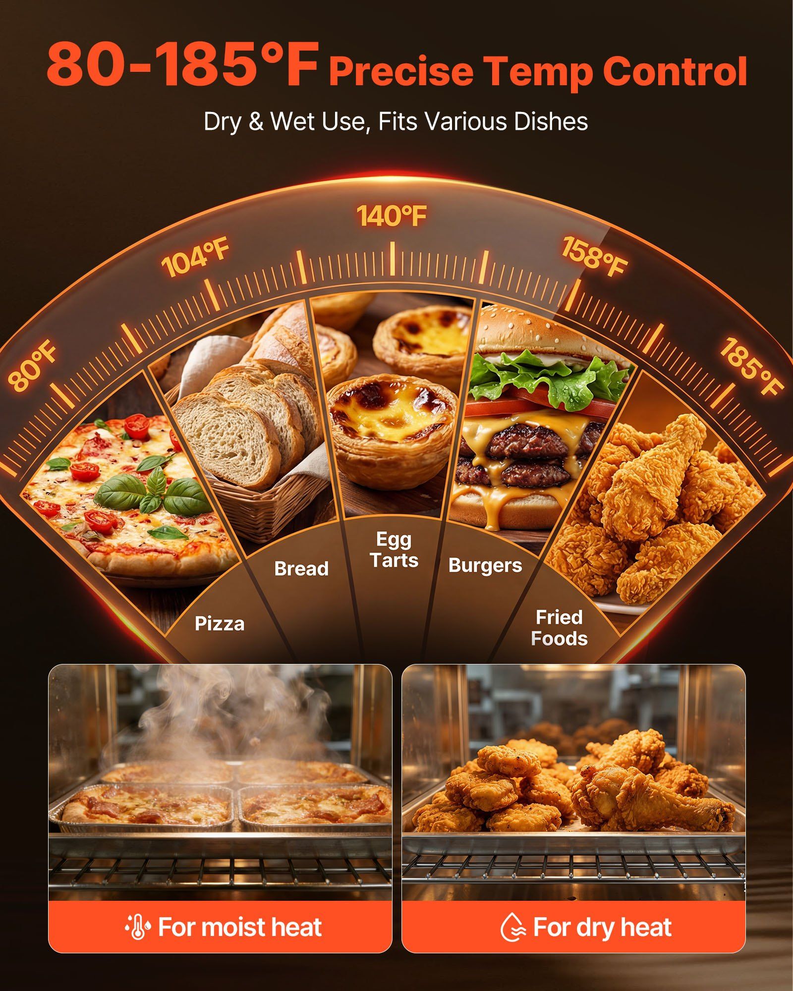 Electric Hot Box Food Warmer, 4-Tier Commercial Warming Cabinet with Water Tray, Single-Door and Adjustable V952-XXSPBWJ4CDKBNMKK4001V3