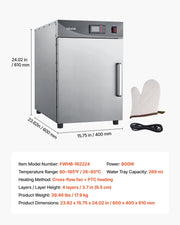 Electric Hot Box Food Warmer, 4-Tier Commercial Warming Cabinet with Water Tray, Single-Door and Adjustable V952-XXSPBWJ4CDKBNMKK4001V3