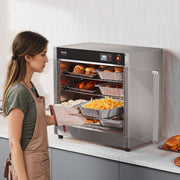 Hot Box Food Warmer, 4-Tier Concession Warmer with Water Tray, 4 Pans, Glass Double-door and Adjustable V952-XXSPBWJ4CTMMFFLR5V3
