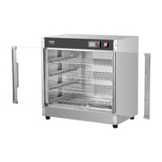 Hot Box Food Warmer, 4-Tier Concession Warmer with Water Tray, 4 Pans, Glass Double-door and Adjustable V952-XXSPBWJ4CTMMFFLR5V3