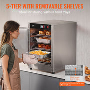 Hot Box Food Warmer, 5-Tier Concession Warmer with Water Tray, 5 Pans, Single-door and Adjustable Shelves, V952-XXSPBWJ5CBTM0I6VPV3