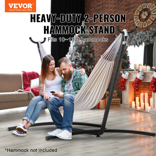 Portable Hammock Stand, 450lbs Capacity Steel Hammock Stand for 2 Person, Heavy Duty Adjustable Hooks Hammock V952-XXXDCJXXXJS10WJZWV0
