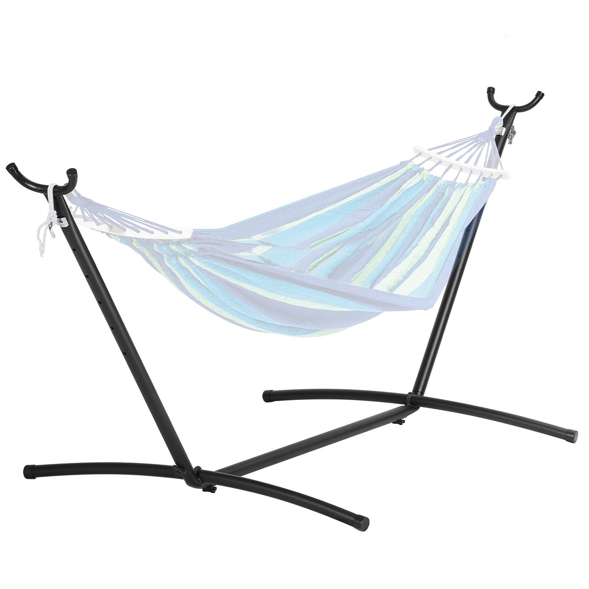 Portable Hammock Stand, 450lbs Capacity Steel Hammock Stand for 2 Person, Heavy Duty Adjustable Hooks Hammock V952-XXXDCJXXXJS10WJZWV0