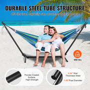 Portable Hammock Stand, 450lbs Capacity Steel Hammock Stand for 2 Person, Heavy Duty Adjustable Hooks Hammock V952-XXXDCJXXXJS16JSZ5V0