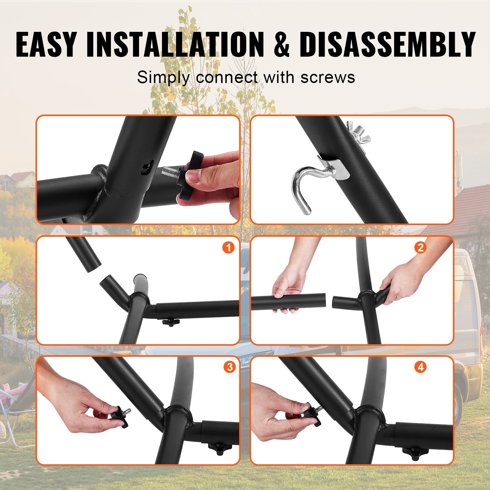 Portable Hammock Stand, 450lbs Capacity Steel Hammock Stand for 2 Person, Heavy Duty Adjustable Hooks Hammock V952-XXXDCJXXXJS16JSZ5V0
