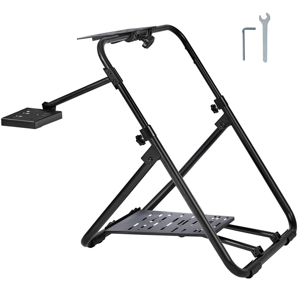 Foldable Racing Steering Wheel Stand, Height Adjustable Universal Base Compatible with Logitech & V952-XXZJXXXH0000H4274V0