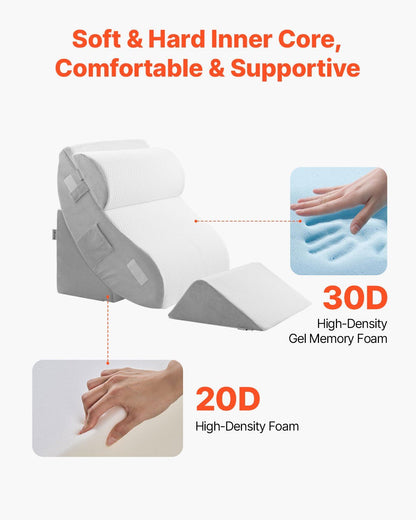 Wedge Pillow for Sleeping, 4 Pcs Adjustable Orthopedic Bed Wedge Set, Support Leg Neck Shoulder, Post Surgery V952-XXZKDJXXZ4JTN08JX001V0