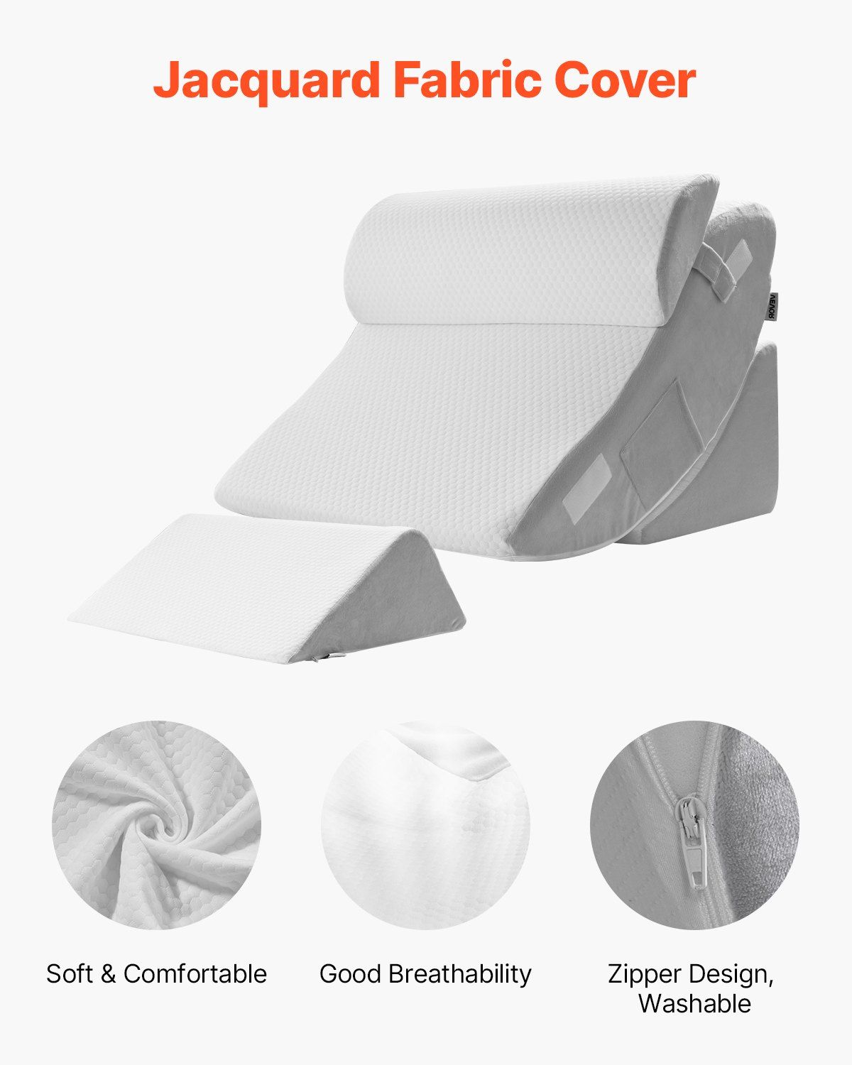 Wedge Pillow for Sleeping, 4 Pcs Adjustable Orthopedic Bed Wedge Set, Support Leg Neck Shoulder, Post Surgery V952-XXZKDJXXZ4JTN08JX001V0