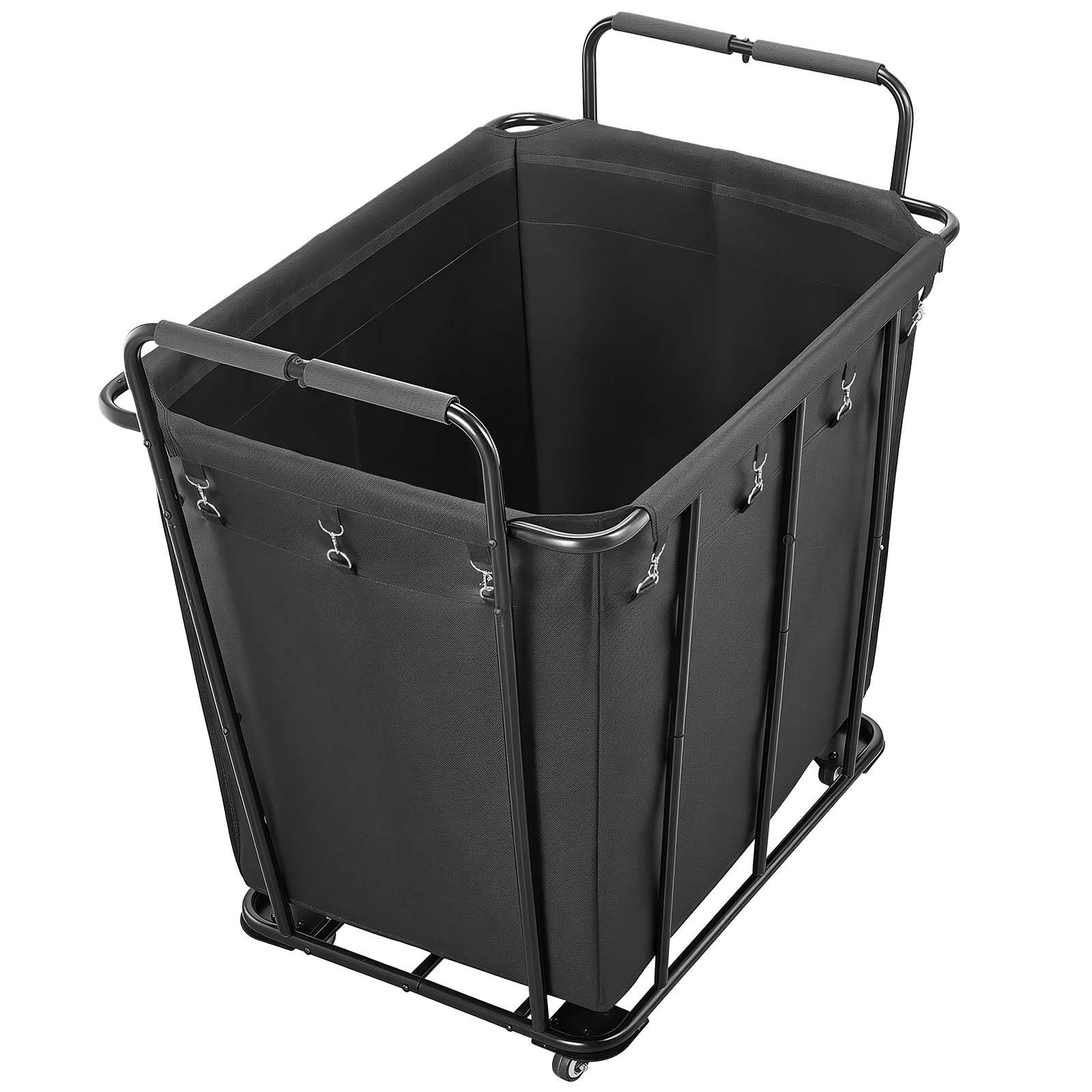 Laundry Cart, Rolling Grocery Utility Cart with Waterproof Liner & Swivel Wheels, 118 KG Large Load Capacity, V952-XYC2LKSJSCL04UN2C001V0