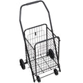 Shopping Cart, Folding Grocery Utility Cart with Swivel Wheels, 40.8 kg Large Load Capacity, Heavy Duty V952-XYC2ZDSTCSJS7HKN9001V0