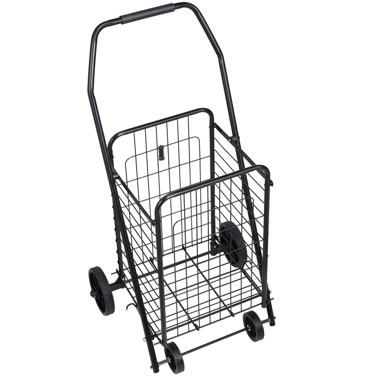 Shopping Cart, Folding Grocery Utility Cart with Swivel Wheels, 40.8 kg Large Load Capacity, Heavy Duty V952-XYC2ZDSTCSJS7HKN9001V0