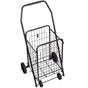 Shopping Cart, Folding Grocery Utility Cart with Swivel Wheels, 40.8 kg Large Load Capacity, Heavy Duty V952-XYC2ZDSTCSJS7HKN9001V0