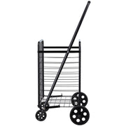 Shopping Cart, Folding Grocery Utility Cart with Swivel Wheels, 40.8 kg Large Load Capacity, Heavy Duty V952-XYC2ZDSTCSJS7HKN9001V0