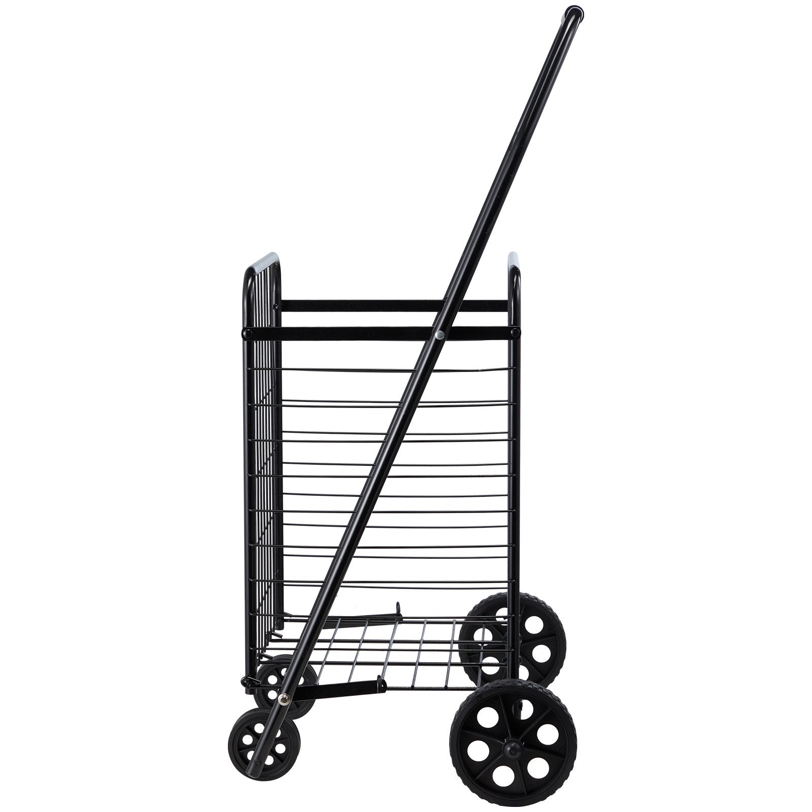 Shopping Cart, Folding Grocery Utility Cart with Swivel Wheels, 40.8 kg Large Load Capacity, Heavy Duty V952-XYC2ZDSTCSJS7HKN9001V0