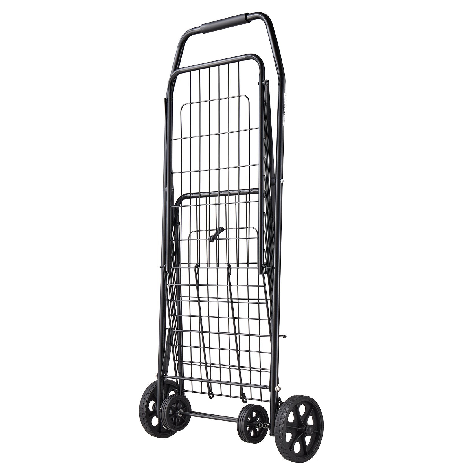 Shopping Cart, Folding Grocery Utility Cart with Swivel Wheels, 40.8 kg Large Load Capacity, Heavy Duty V952-XYC2ZDSTCSJS7HKN9001V0