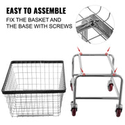 Wire Laundry Cart Wire Laundry Basket 4.5 Bushel Heavy Duty w/ 5'' Wheels V952-XYCDG200F-D000001V0