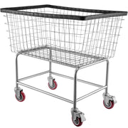 Wire Laundry Cart Wire Laundry Basket 4.5 Bushel Heavy Duty w/ 5'' Wheels V952-XYCDG200F-D000001V0
