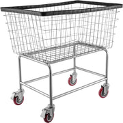 Wire Laundry Cart Wire Laundry Basket 4.5 Bushel Heavy Duty w/ 5'' Wheels V952-XYCDG200F-D000001V0