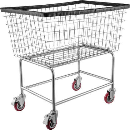 Wire Laundry Cart Wire Laundry Basket 4.5 Bushel Heavy Duty w/ 5'' Wheels V952-XYCDG200F-D000001V0