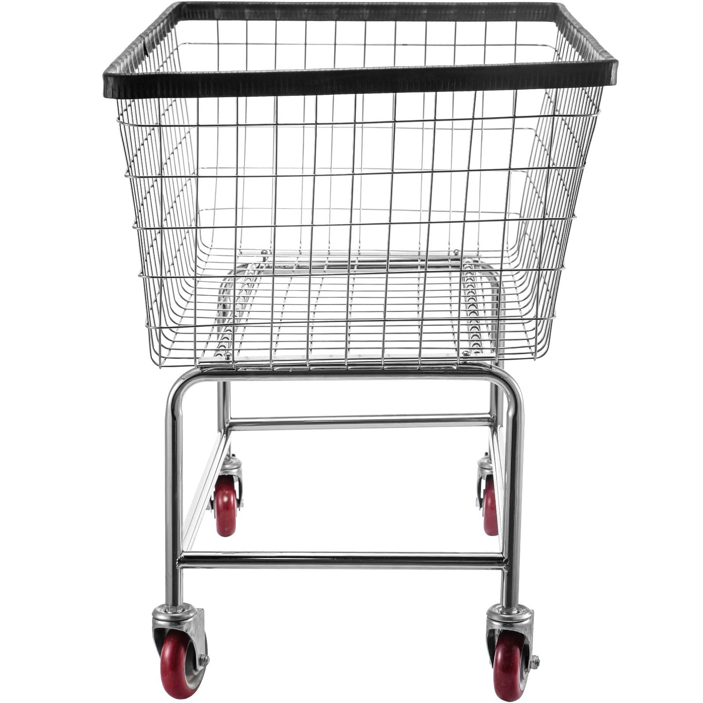 Wire Laundry Cart Wire Laundry Basket 4.5 Bushel Heavy Duty w/ 5'' Wheels V952-XYCDG200F-D000001V0