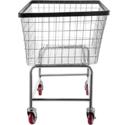 Wire Laundry Cart Wire Laundry Basket 4.5 Bushel Heavy Duty w/ 5'' Wheels V952-XYCDG200F-D000001V0