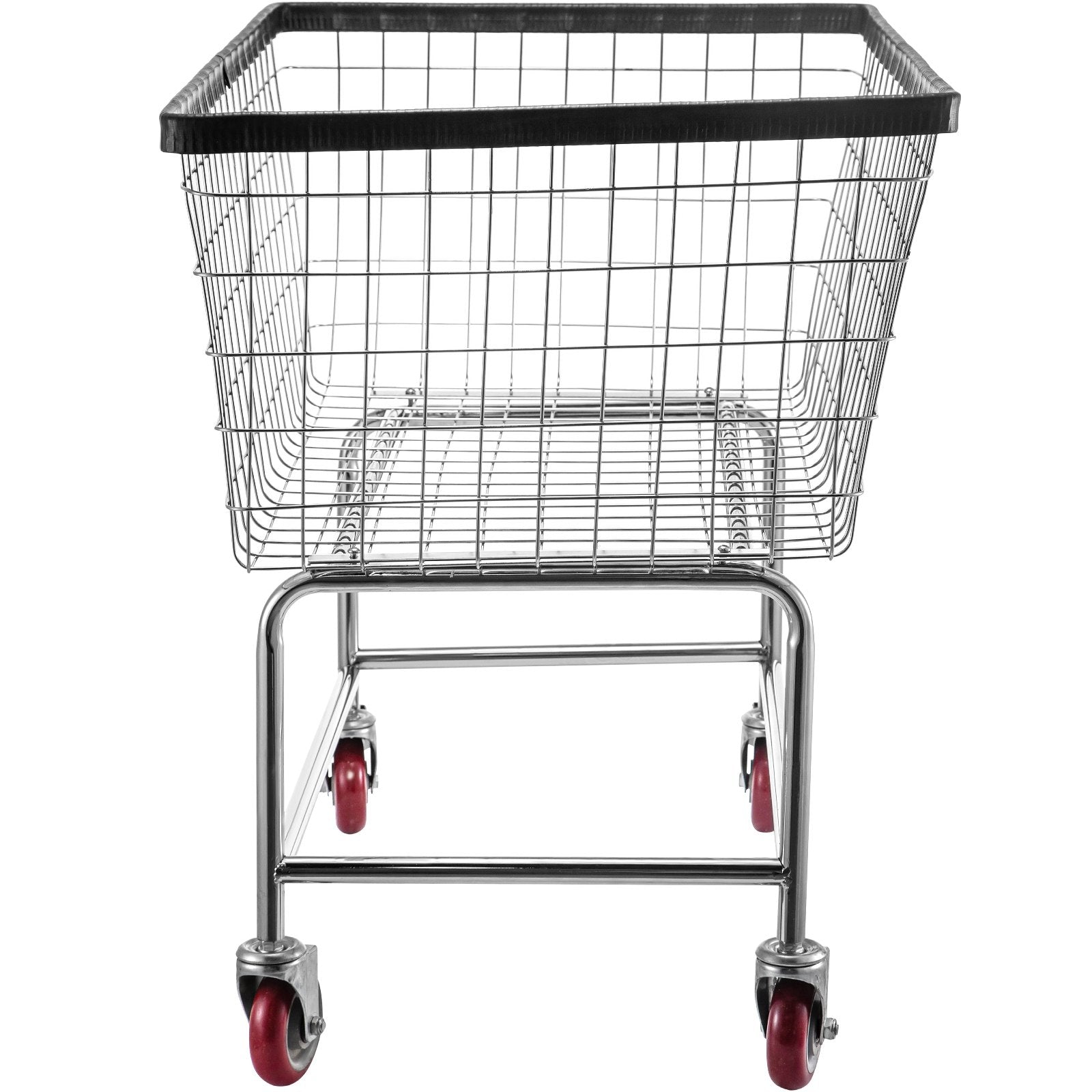 Wire Laundry Cart Wire Laundry Basket 4.5 Bushel Heavy Duty w/ 5'' Wheels V952-XYCDG200F-D000001V0