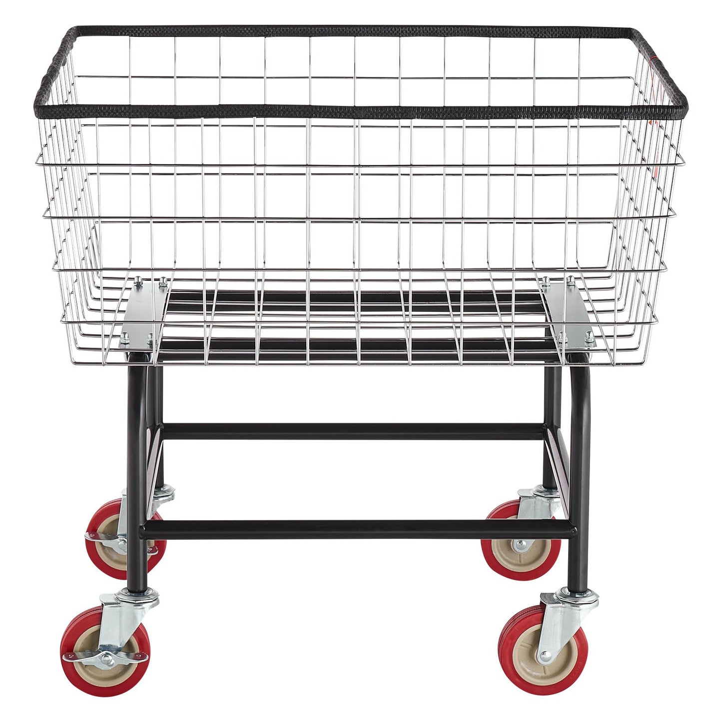 Wire Laundry Cart Wire Laundry Basket 2.8 Bushel Heavy Duty w/ 4'' Wheels V952-XYCDG96B-X0000001V0