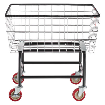 Wire Laundry Cart Wire Laundry Basket 2.8 Bushel Heavy Duty w/ 4'' Wheels V952-XYCDG96B-X0000001V0