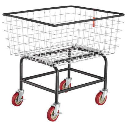 Wire Laundry Cart Wire Laundry Basket 2.8 Bushel Heavy Duty w/ 4'' Wheels V952-XYCDG96B-X0000001V0
