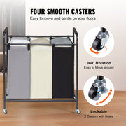 3-Section Laundry Basket, Heavy Duty Laundry Hamper Storage Organizer, Laundry Sorter Cart with Heavy Duty V952-XYLFJSSSYTB75CJ6HV0