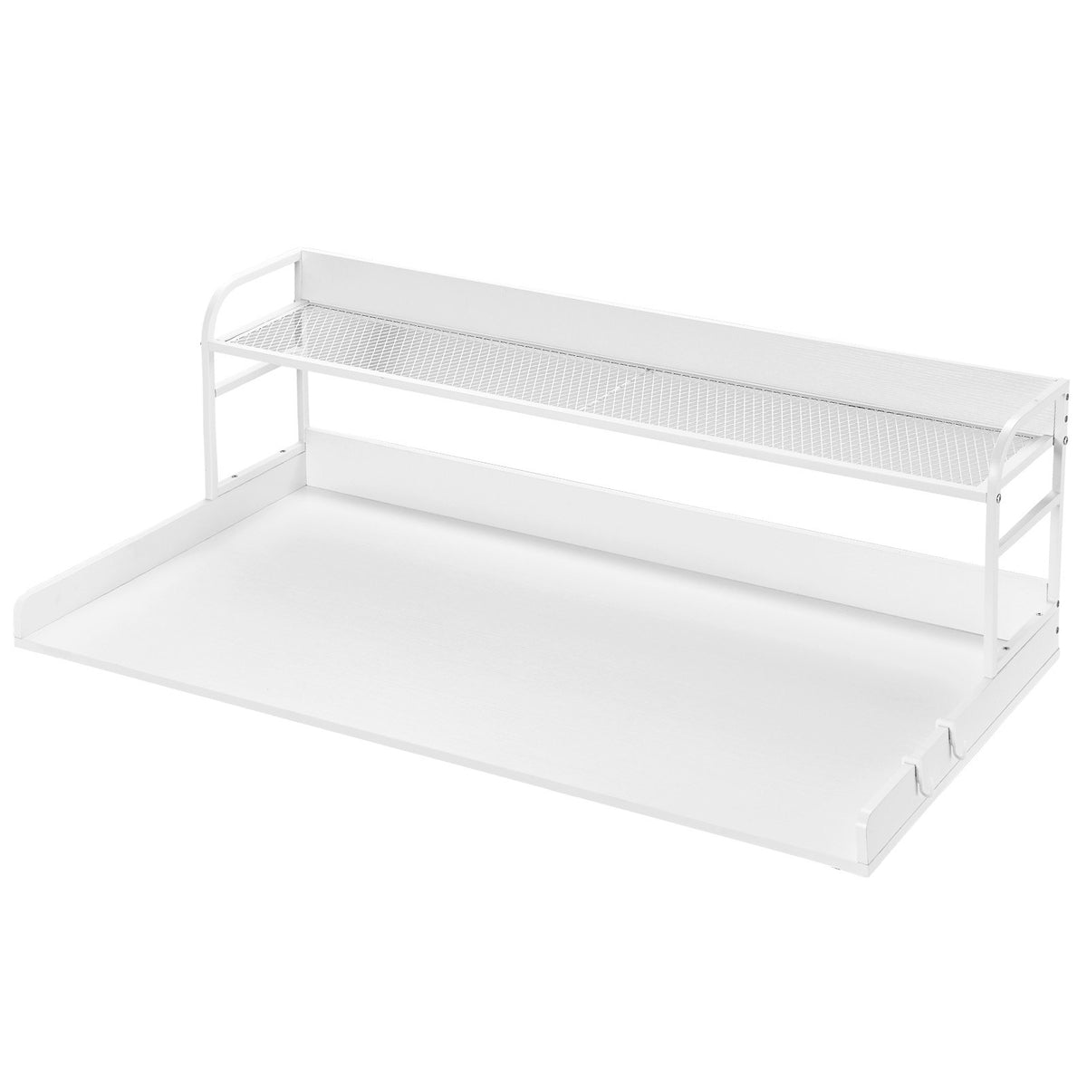 Washer Dryer Countertop with Shelf 54"x27" Wooden Washer Dryer Cover White V952-XYTM54INCHBSYQ6H4V0
