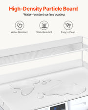 Washer Dryer Countertop with Shelf 54"x27" Wooden Washer Dryer Cover White V952-XYTM54INCHBSYQ6H4V0