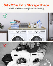 Washer Dryer Countertop, 54" x 27" Wooden Washer and Dryer Countertop, Water-Resistant Laundry Machine Topper V952-XYTM54INCHXM3W0PHV0