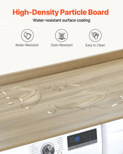 Washer Dryer Countertop, 54" x 27" Wooden Washer and Dryer Countertop, Water-Resistant Laundry Machine Topper V952-XYTM54INCHXM3W0PHV0